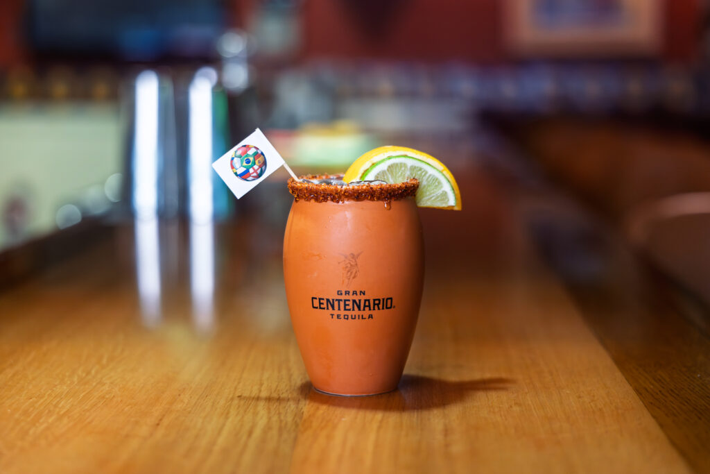 Dulce Diablo Margarita on fire